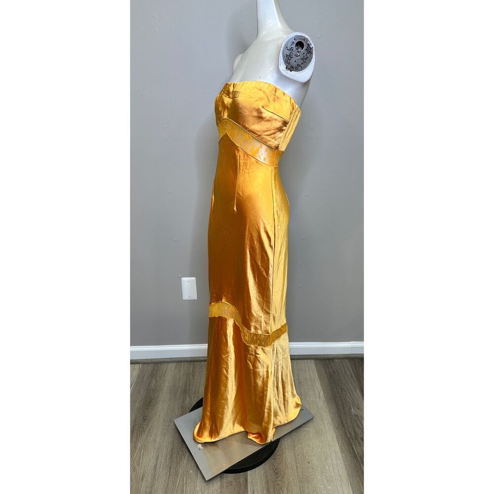 RUNAWAY THE LABEL MALROSE STRAPLESS DRESS ORANGE SIZE XL $130 - Picture 5 of 10